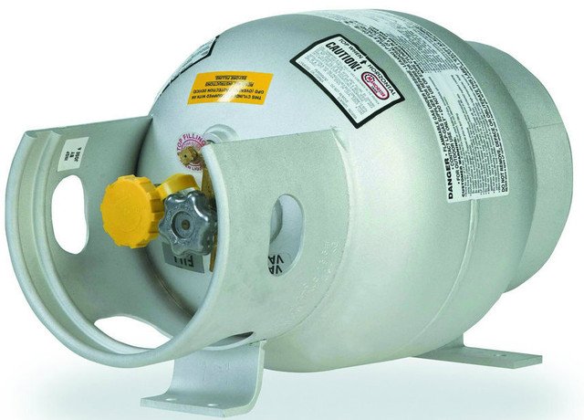 10 lbs, 2.3 Gallon Manchester Aluminum Propane Horizontal Cylinder with OPD and Fill Valve (usually arrives within 1 week)