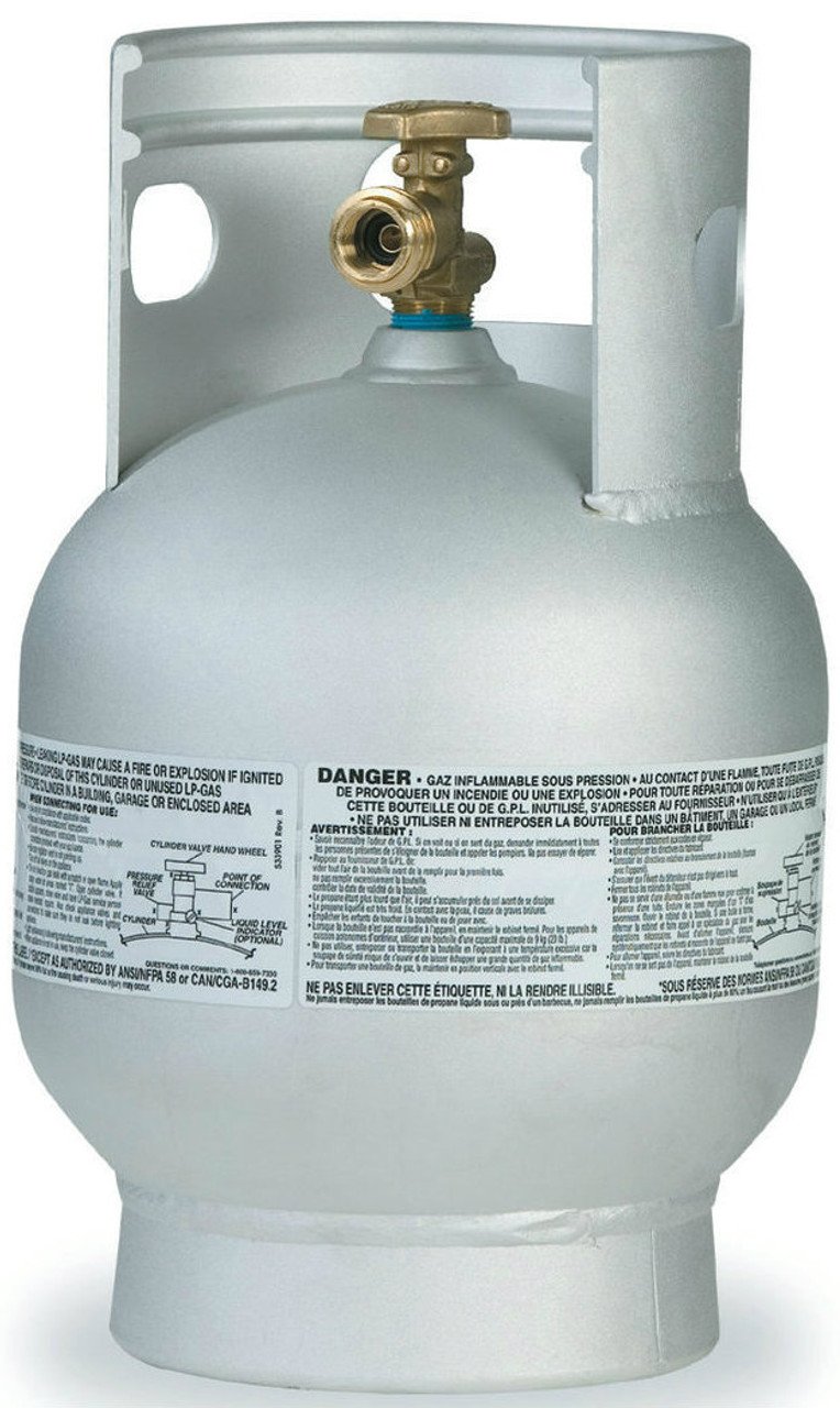 20 lbs (5 Gallon) Manchester Aluminum Propane Cylinder with OPD (usually arrives within 1 week)
