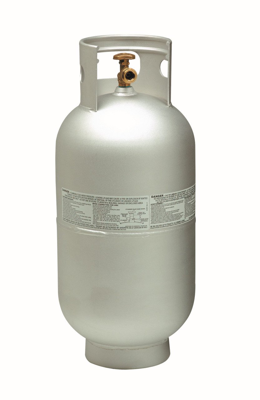 33.5 lbs (7.5 Gallon) Manchester Aluminum Propane Cylinder (usually arrives within 1 week)